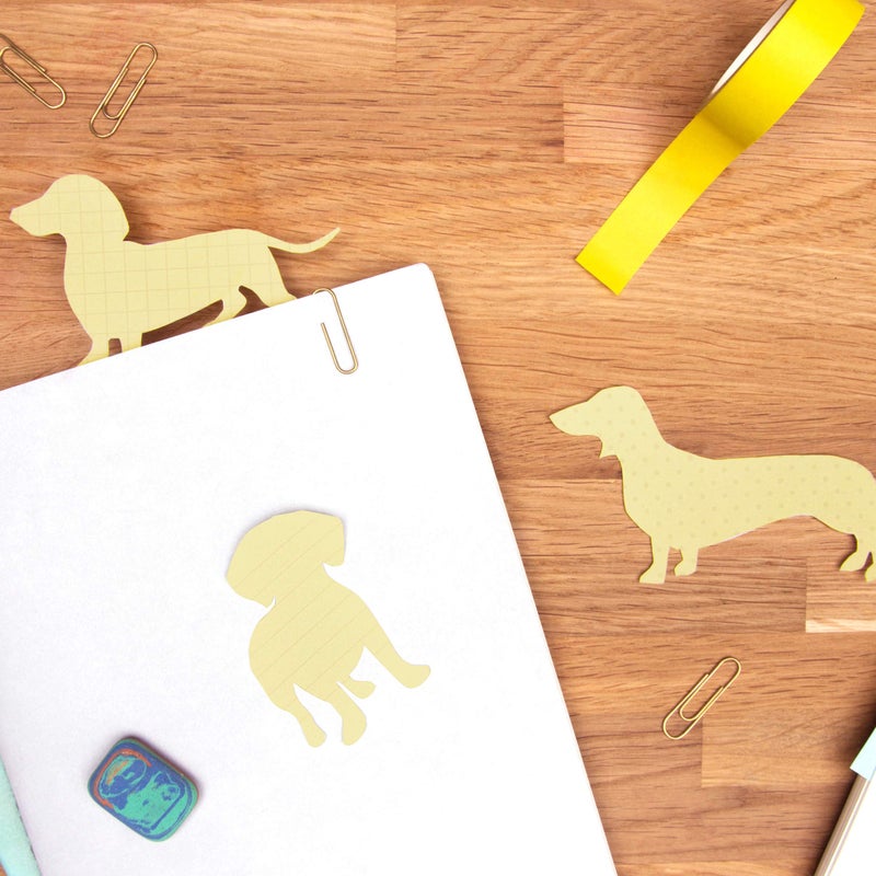 Suck UK Good Design Dog Sticky Note - Dachshund Stationery - Weiner Dog Notepad - Dachshund Gifts - Novelty Sticky Notes - Stationery Gift - Desk Accessories - Fathers Day Gift - Dotted Lined Grid Notepads - Image 2